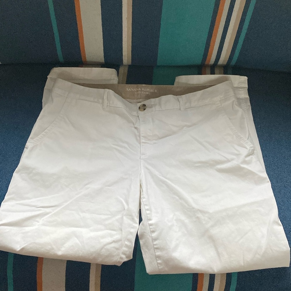 Banana Republic City Chino, white pants size 14 - Picture 3 of 8